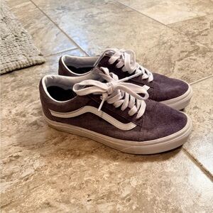 Vans Classic Purple and White Sneakers